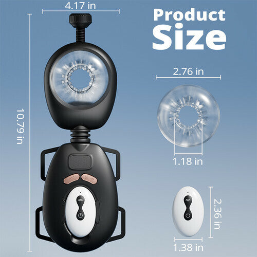 LustGear Belt-Driven Vibrating Stroker Masturbator