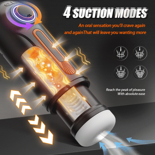 6 IN 1-10 Vibrating & Thrusting Fleshlight 4 Sucking Sex Toy Male Maturbator
