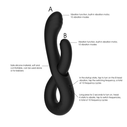 Trending 2 in 1 G Spot Vibrator Sex Toy for Women Lesbian