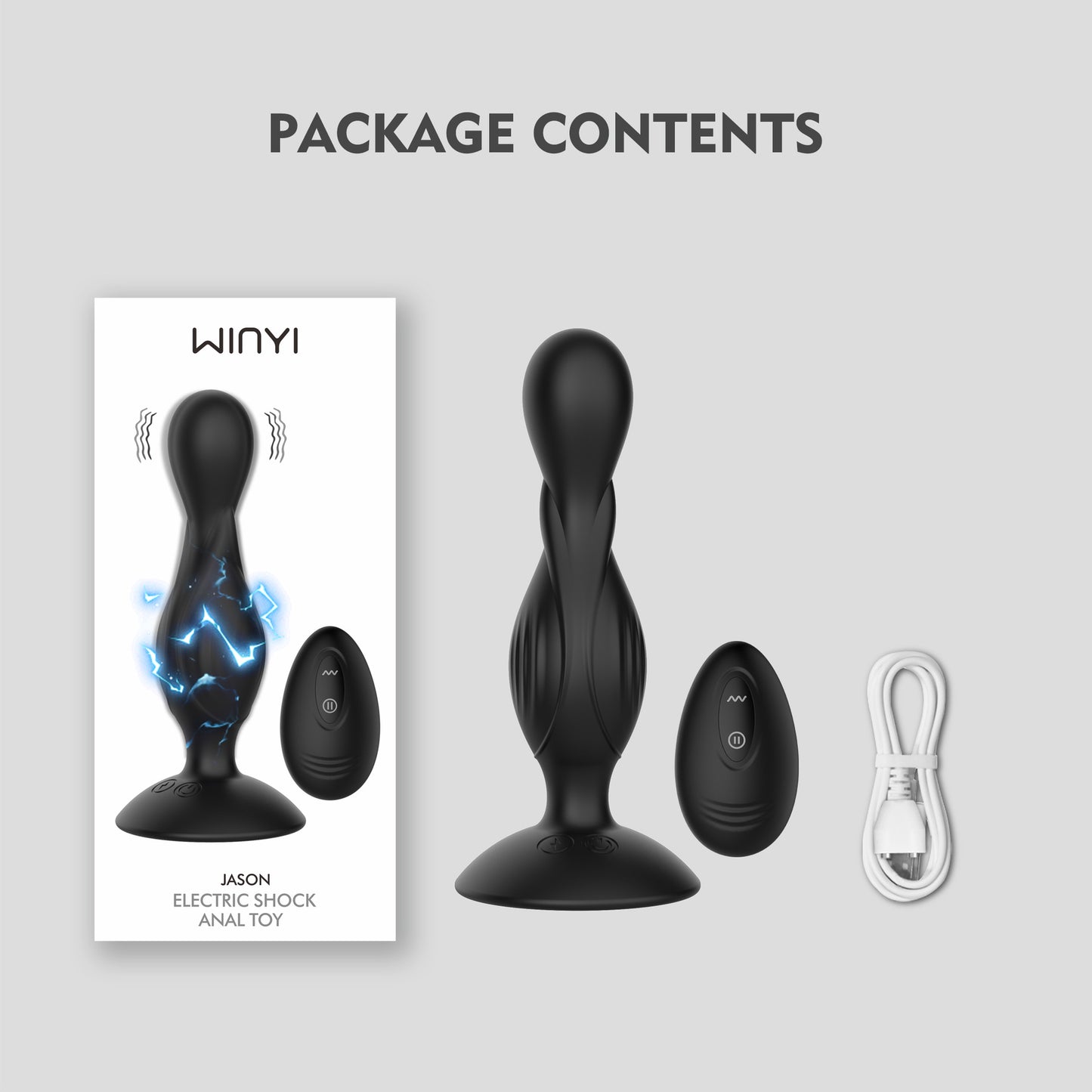 Electric Shock Anal Vibrator-New butt plug-WY0690 Jason