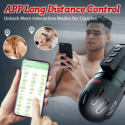MLtoys 10 Vibrating Masturbator and Pussy Pockets 2 in 1 APP Control