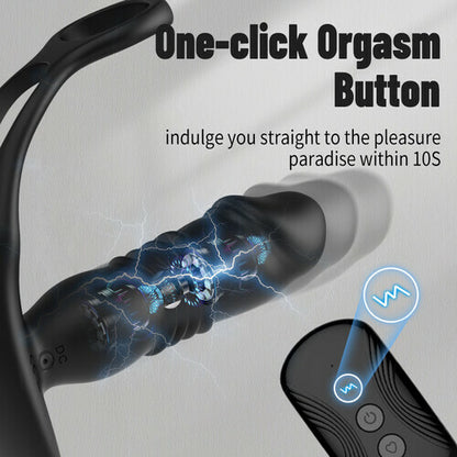 MLtoys -Thrusting & 12 -Vibrating Cock Rings Prostate Massager