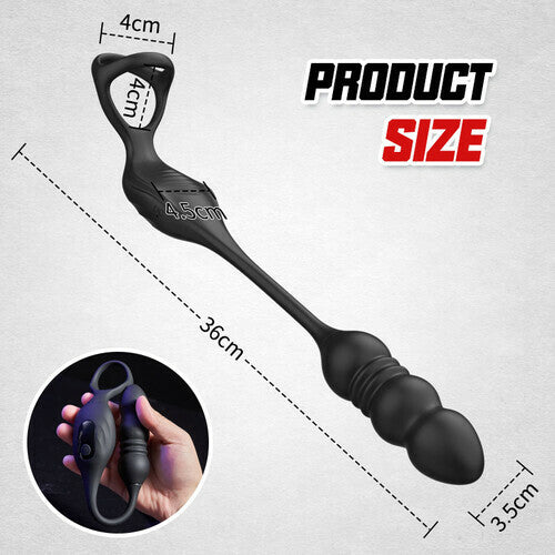 MLtoys 9 Thrusting & Vibrating Wearable Prostate Massager with Cock ring