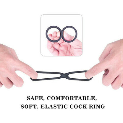 MLtoys Silicone Erection Enhancing Dual Penis Ring