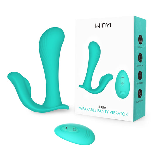 JULIA-10 Speeds Remote Control Adult Sex Toy Double Headed Wearable Dildo Panty Vibrator For Women