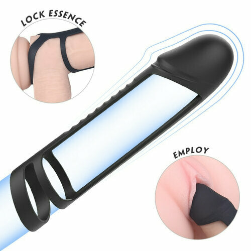 MLtoys Silicone Double Cock Ring Glans Coverage For Men Erection