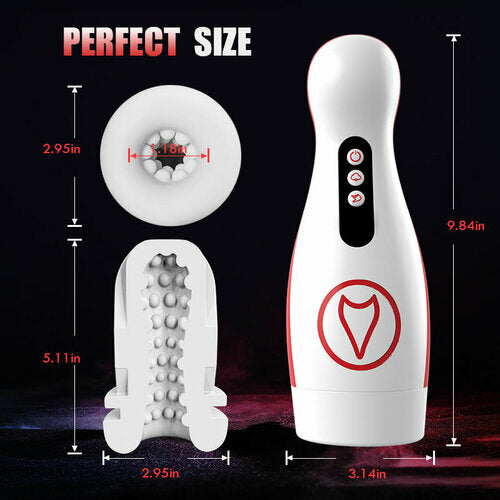 MLtoys 7 Adjustable Sucking Vibrating Deepthroat Blowjob Masturbator