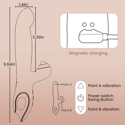 MLtoys Wiggling G Spot Vibrator with Clitoral Teaser