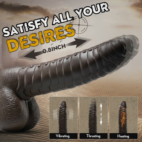 MLtoys 5 Vibrating 3 Thrusting Heating Function Fantastic Dildo 8.70 Inch