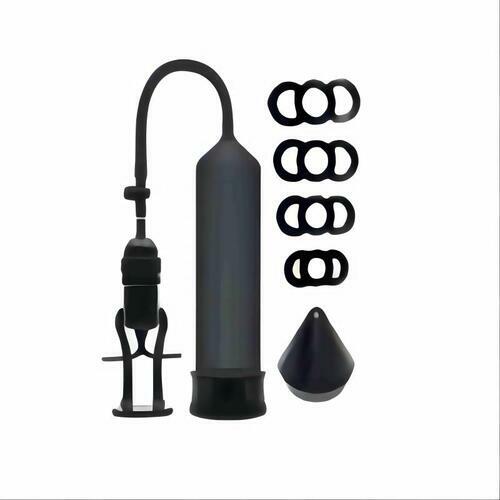 MLtoys Efficient Manual Penis Pump with 4 Cock Rings