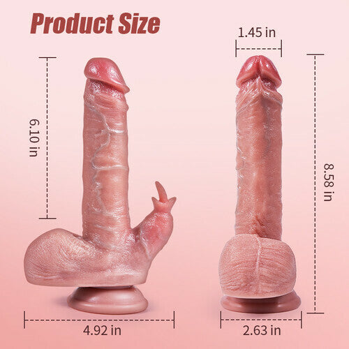 MLtoys- Vibrating Clitoral Stimulation Heating 7 Thrusting & Swinging 10 Vibrating Lifelike Dildo 8.58 in