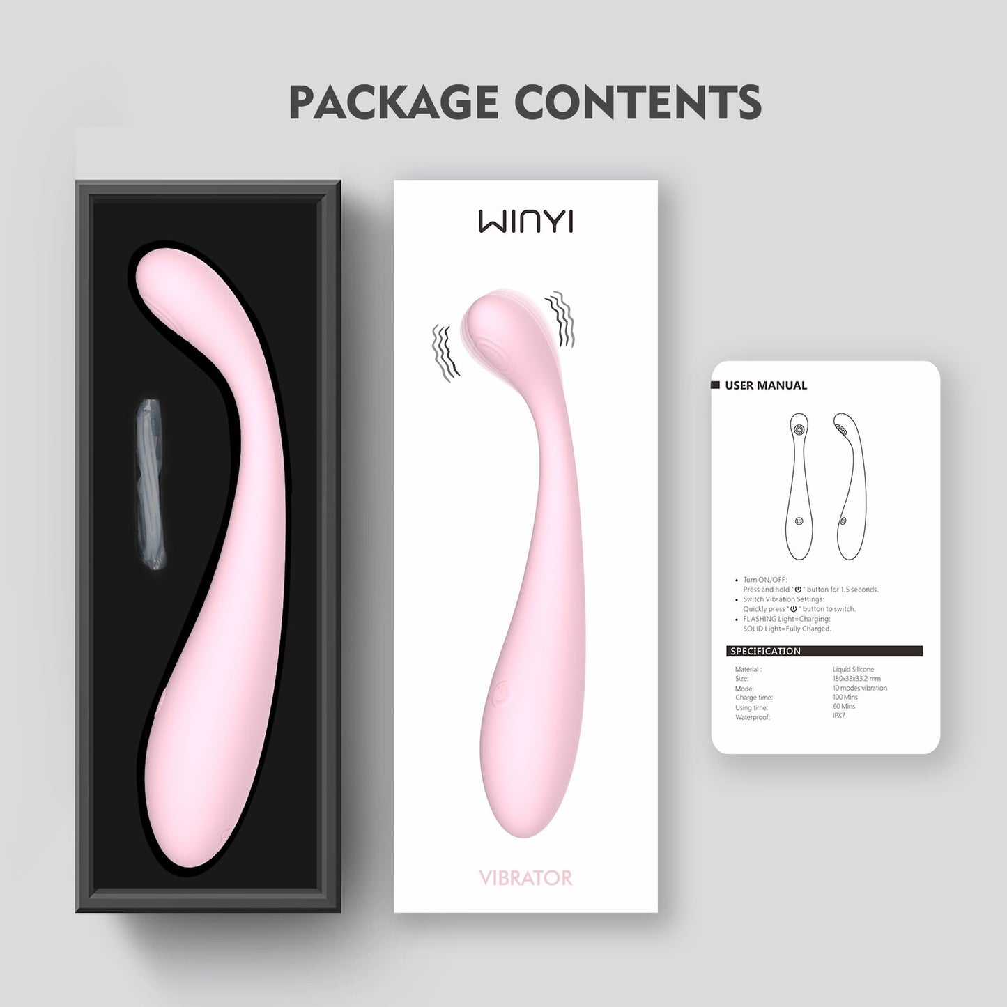 G-spot Vibrator-WY0714 Crystal PINK