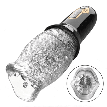 MLtoys 5 Rotating ＆10 Vibrating Transparent Sleeve Oral Sex Cup
