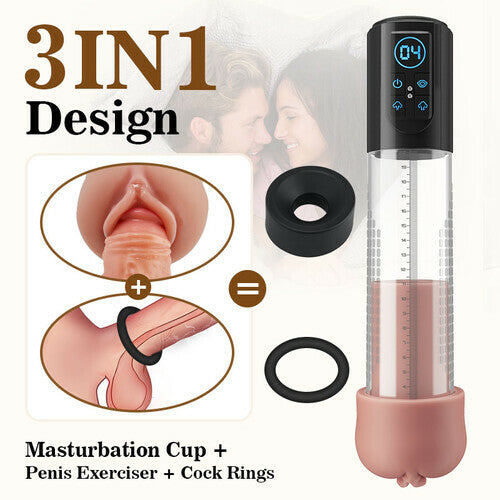 MLtoys 3-in-1 Design 3 Vacuum Suction Automatic Suction Penis Pump