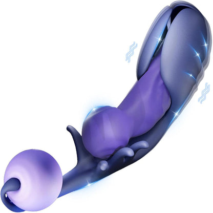 Dual Motor Electric Masturbator Penis Trainer Massager with 10 Vibration Modes