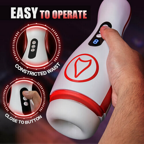 MLtoys 7 Adjustable Sucking Vibrating Deepthroat Blowjob Masturbator