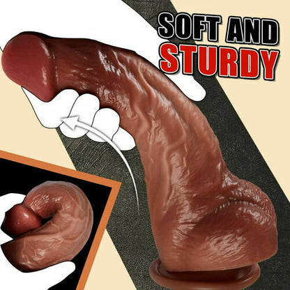 David 7.87 Inch Realistic Curved Nude Thick Dildo G-spot Stimulation with Suction Cup
