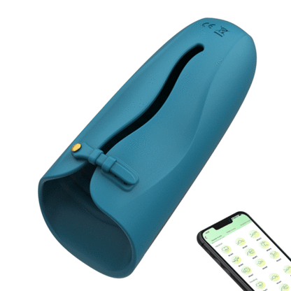 MLtoys Belt Design Pulsing Slapping Vibration APP Control Male Masturbator Penis Vibrator Trainer