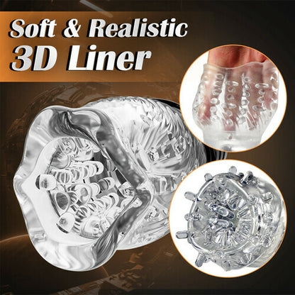 MLtoys 5 Rotating ＆10 Vibrating Transparent Sleeve Oral Sex Cup