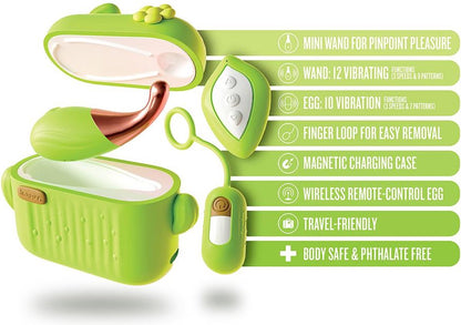 Clitoral Stimulator Sucking Vibrating massager for women BLOOMING BLISS GREEN BLUSH