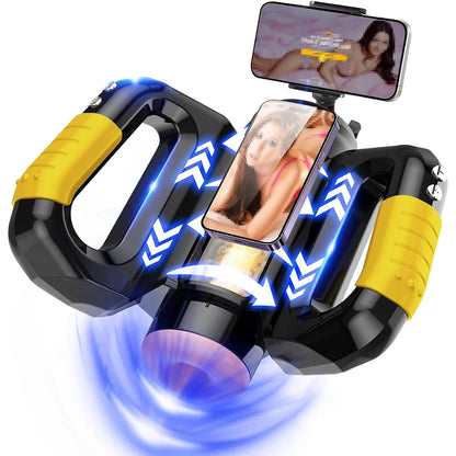 Automatic Gamepad Male Masturbators with 10 Thrusting & Rotating Sex Toys for Men with Cell Phone holder Magnetic Attachment 18+