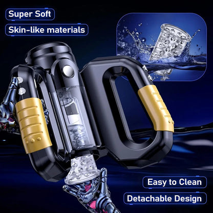 Automatic Gamepad Male Masturbators with 10 Thrusting & Rotating Sex Toys for Men with Cell Phone holder Magnetic Attachment 18+
