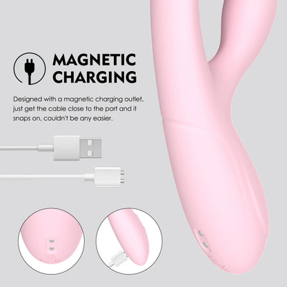 G Spot Vibrator Dildo, OEM Supplier Rechargeable Double End Silicone Vibrator Erotic Toys for Women