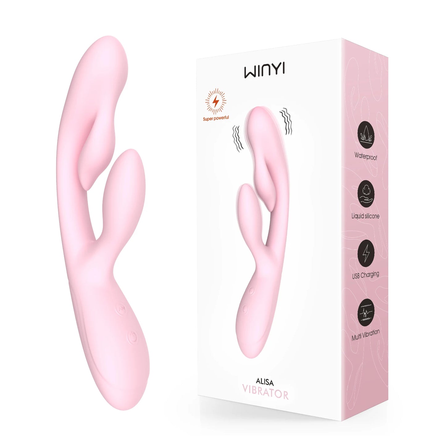 G Spot Vibrator Dildo, OEM Supplier Rechargeable Double End Silicone Vibrator Erotic Toys for Women