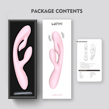 G Spot Vibrator Dildo, OEM Supplier Rechargeable Double End Silicone Vibrator Erotic Toys for Women