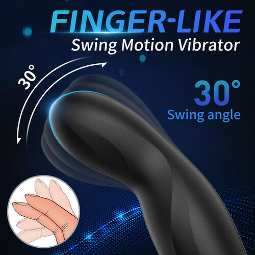 MLtoys Finger-like Wiggle 9 Swing Vibrating Prostate Massager with Double Cock Ring