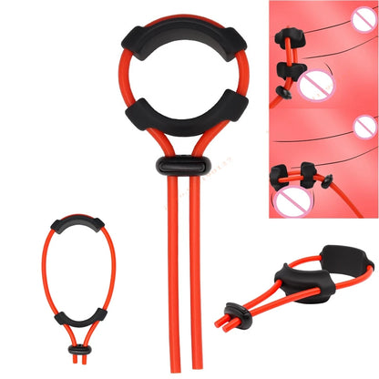 Adjustable Penis Ring Reusable Silicone Semen Cock Ring Penis Enlargement Delayed Ejaculation Adult Game Sex Toys for Men Gay
