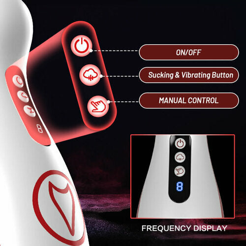 MLtoys 7 Adjustable Sucking Vibrating Deepthroat Blowjob Masturbator