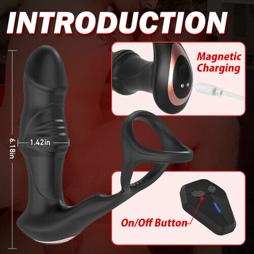 MLtoys 9 Wriggling Swaying Male Prostate Toy with Big Glans