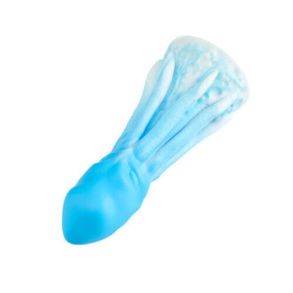 MLtoys Generous Size Elastic and Soft Manual Octopus Huge Rainbow Dildo 7.87 Inch