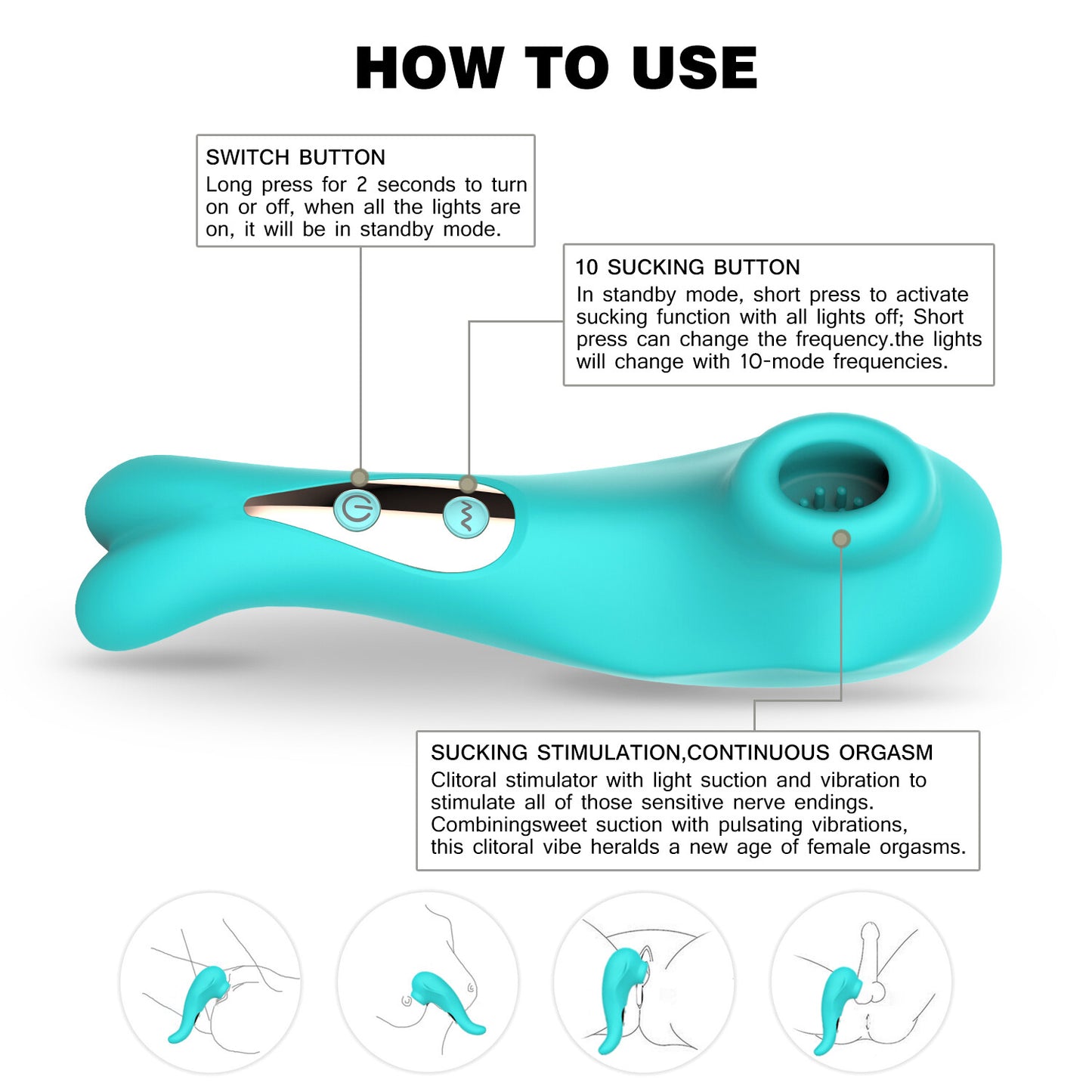 Gourmet Clitoral Suction Toy for Women – Rechargeable Silent Air Pulse Stimulator, Waterproof & Elegant Design, Powerful Pleasure Toy