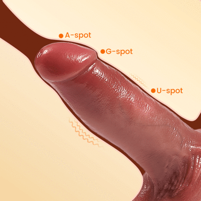 Realistic Huge Dildo 7 Thrusting 10 Vibrating Heating Remote Control Dildo 9.84 Inch