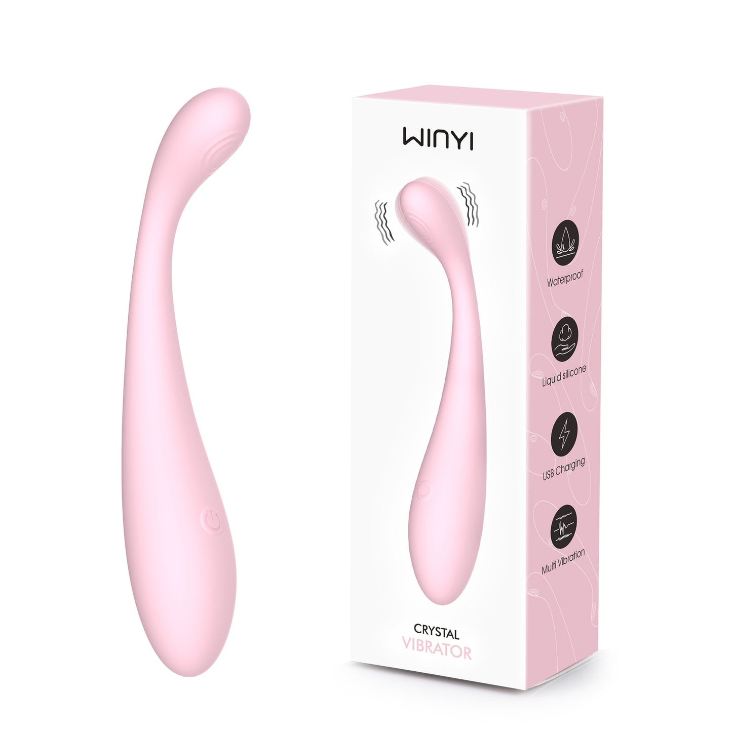 G-spot Vibrator-WY0714 Crystal PINK