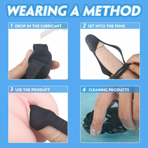 MLtoys Silicone Double Cock Ring Glans Coverage For Men Erection