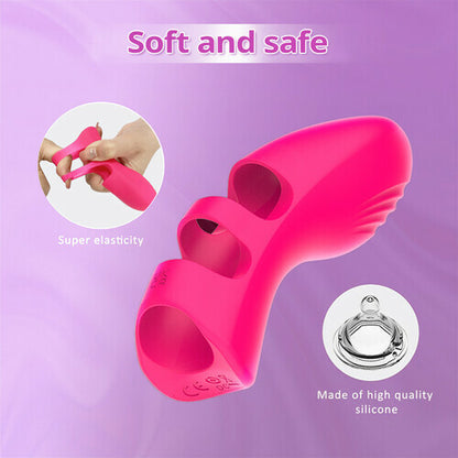 Finger Vibrator Adult Sex Toys for Women, Adult Toys with 10 Vibrations & Heating Function Clitoral G-Spot Nipple Butterfly Vibrators, Sexual Pleasure Tools for Women Mini Vibrator Couples Sex Toys