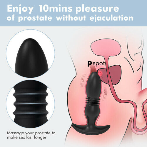 MLtoys 3 Thrusting 12 Vibrating Silicone Prostate Massager with Remote Control