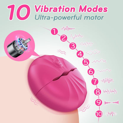 Nipple Toys Nipple Vibrator, Nipple Clamps Sex Pleasure Women with 10 Vibration Modes, Silicone Lightweight Invisible Nipple Toy, Vibrating Nipple Clamps Adult Sex Toy for Women Couples Pleasure