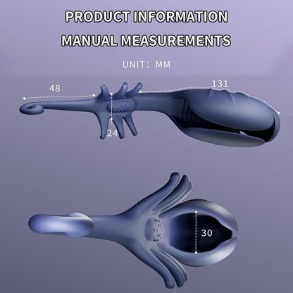 Dual Motor Electric Masturbator Penis Trainer Massager with 10 Vibration Modes